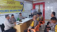 Bersama SAT BINMAS Polres Muara Enim Lakukan Pelaksanaan Anev Ke Polsek Lawang kidul