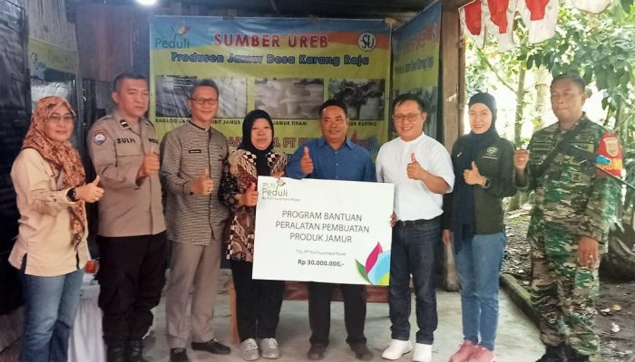 TJSL PT PLN Nusantara Power UPK Bukit Asam Melaksanakan Program Bantuan Peralatan Pembuatan Produk Jamur