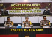 Polres Muara Enim lakukan Pres Release Akhir Tahun 2023