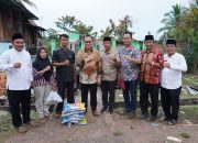 Peduli Korban Kebakaran, PJ Bupati Banyuasin Hani S Rustam Turun Langsung Ke Desa Ujung Tanjung