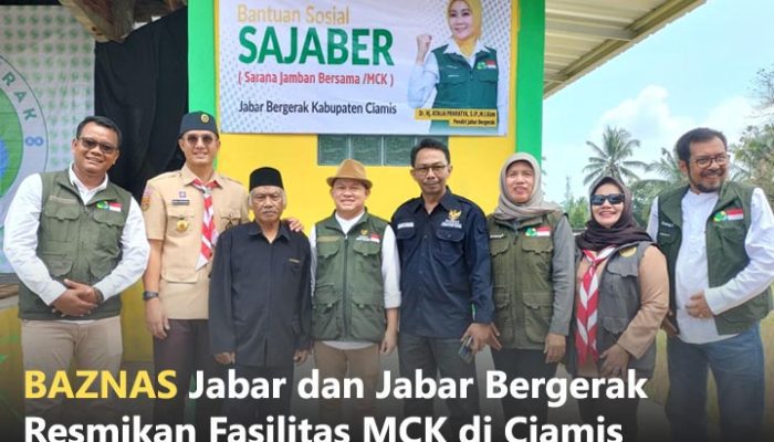 BAZNAS Jabar dan Jabar Bergerak Resmikan Fasilitas MCK di Ciamis