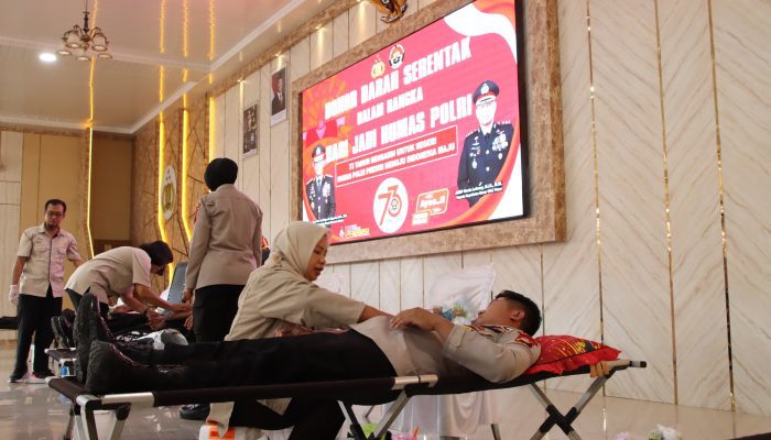 Peringati Hari Jadi Humas Polri, Polres OKU Timur Gelar Donor Darah