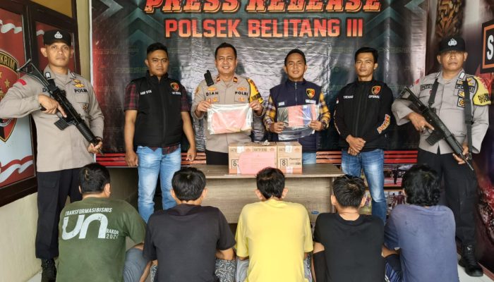 Beraksi di OKU Timur, Komplotan Pencuri Isi Gudang Toko Asal OKU Diringkus Polsek Belitang III