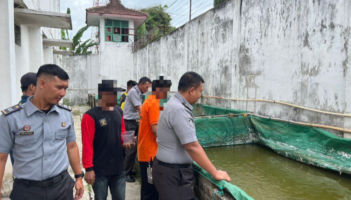 Dukung Program Ketahanan Pangan Nasional, Lapas Kelas IIB Martapura Gandeng Dinas Perikanan OKUT Maksimalkan Hasil Panen