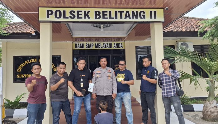 Curi HP Didalam Rumah, Pelaku Curat di Ciduk Polsek Belitang II