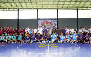 Wabup Yudha Buka Turnamen Fun Futsal antar OPD, Sebanyak 29 Tim Rebutkan Piala Bergilir