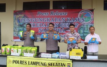 4 Kg Ganja Diamankan Polres Lampung Selatan, Modus Teh Kemasan Rasa Buah.