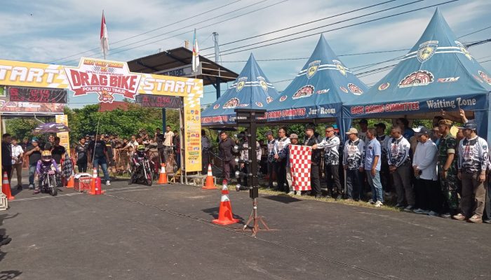 300 Joki Drag Unjuk Gigi, Adu Kecepatan di Event Drag Bike Championship OKU Timur