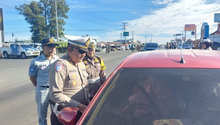Satlantas Polres OKU Timur Gelar Razia Gabungan, Pelanggaran Didominasi Roda Dua