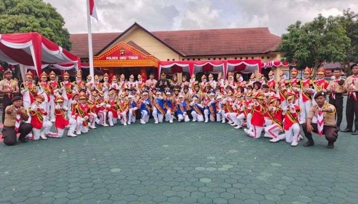 Puluhan Siswa SD di OKU Timur Terpilih Jadi Pocil, Siap Ikuti Lomba Tingkat Polda Sumsel