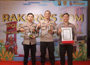Rapat Rekernis SDM Polda Sumsel, Polres OKU Timur Raih Juara Umum Lomba Ketahanan Pangan