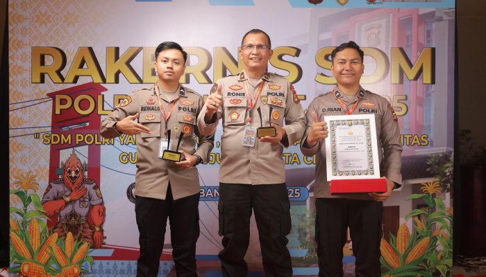 Rapat Rekernis SDM Polda Sumsel, Polres OKU Timur Raih Juara Umum Lomba Ketahanan Pangan