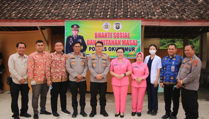 Kunjungi Polsek Cempaka, Kapolres OKUT Tinjau Kegiatan Sosial dan Pemeriksaan Kesehatan Berkala Personel, Ini Katanya!