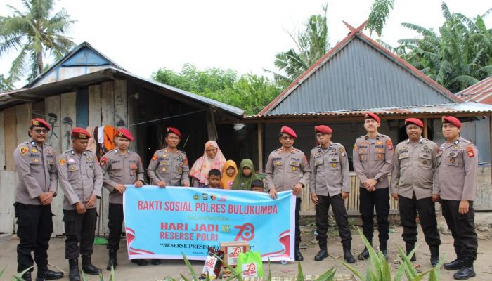 Peringati Hari Jadi Reserse Ke-78, Polres Bulukumba Gelar Baksos