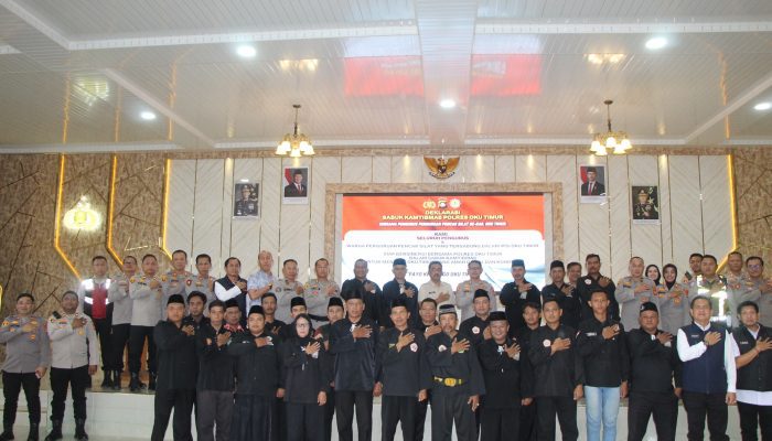 Perkuat Sinergitas dan Jaga Stabilitas Keamanan, Polres OKU Timur Gelar Deklarasi Sabuk Kamtibmas bersama Perguruan Pencak Silat