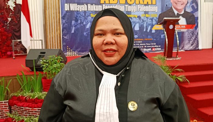 Eks Presidium Forhati Palembang Hibza Meiridha Badar Dikukuhkan Jadi Advokat Peradi