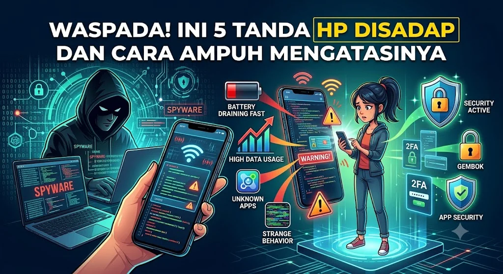 Tanda HP disadap