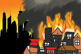 Gempar Kebakaran Ludeskan Empat Unit Rumah Warga Muara Enim