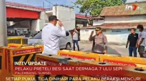 Tiga Pelaku Curi Besi Dermaga Palembang Diciduk Polisi