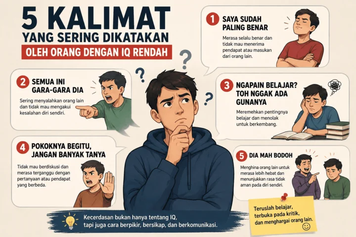 5 Kalimat yang Sering Dikatakan oleh Orang dengan IQ Rendah