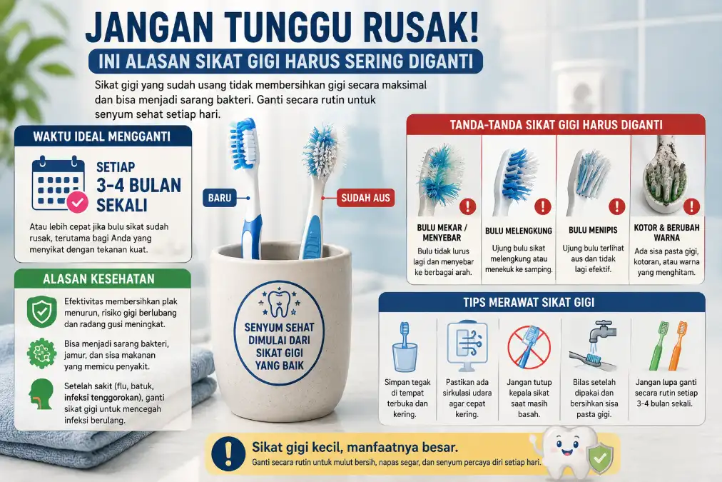Kapan Harus Mengganti Sikat Gigi