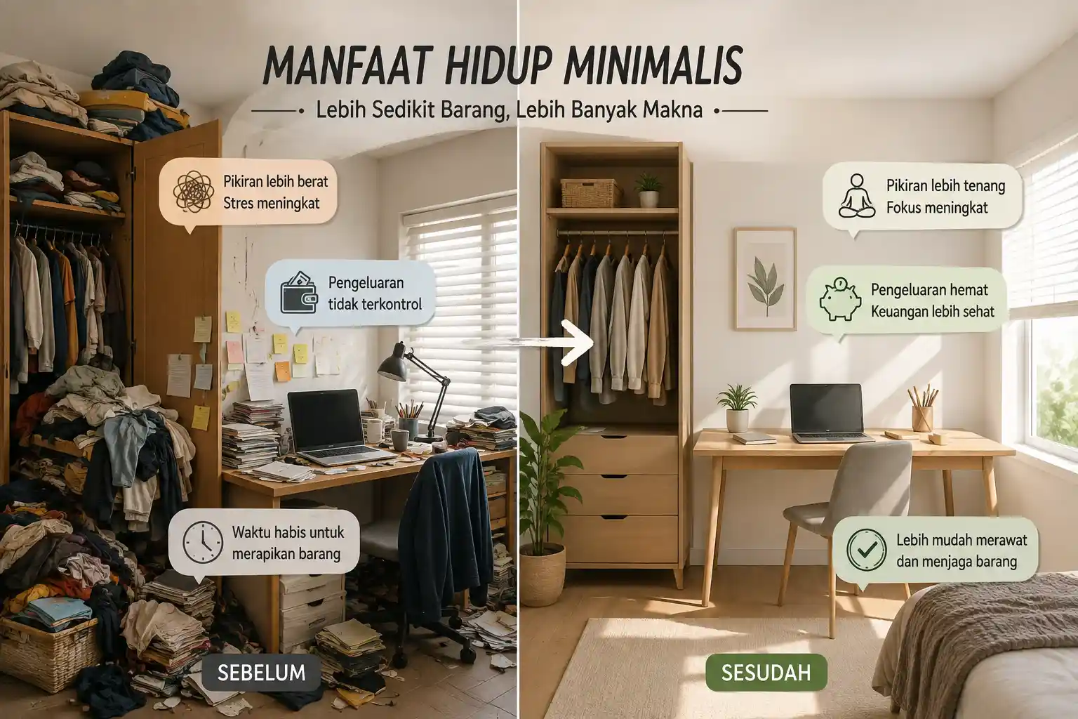 manfaat hidup minimalis